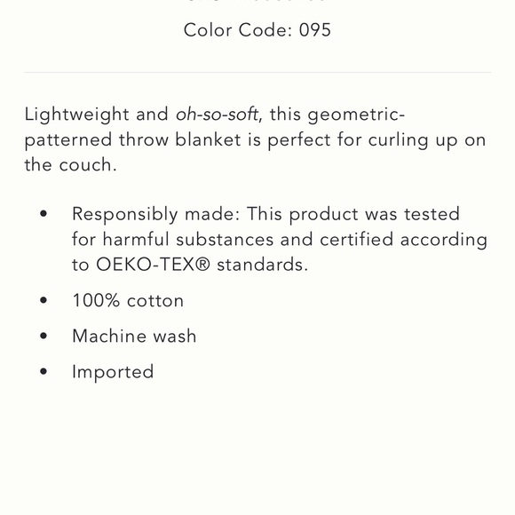 NIB #2 Anthropologie Violette Cotton Knit Throw - Picture 3 of 15